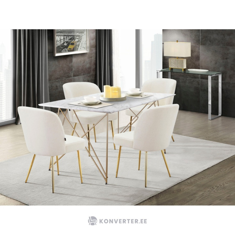 Dining table louie with marble look (replica) - Konverter